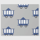 Blue Trolley Car Icon  Railway Wagon Cadeaupapier (Vlak)