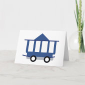 Blue Trolley Car Icon  Railway Wagon Kaart
