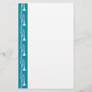 Blue Trombone Stationery Briefpapier