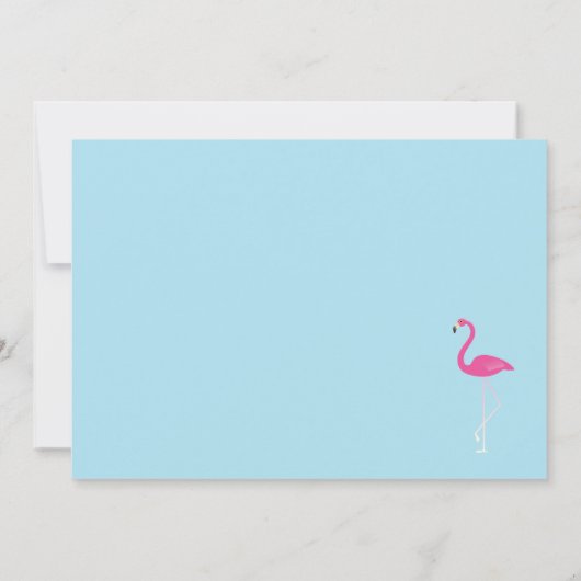 Blue Tropical Beach Baby shower Uitnodiging (Achterkant)