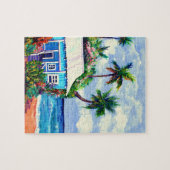 Blue Tropical Beach House of Kauai Puzzle Legpuzzel (Horizontaal)
