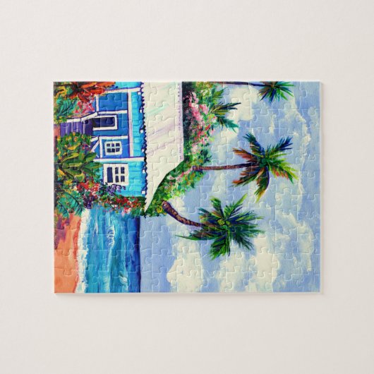 Blue Tropical Beach House of Kauai Puzzle Legpuzzel (Horizontaal)