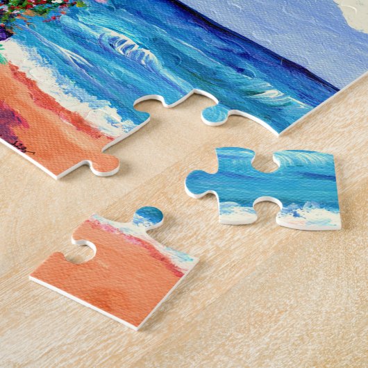 Blue Tropical Beach House of Kauai Puzzle Legpuzzel (Zijkant)