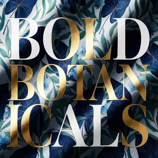 Blue Tropical Botanical Leaf Pattern – Elegant Douchegordijn