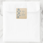 Blue Tropical Floral Wedding Stickers (Tas)