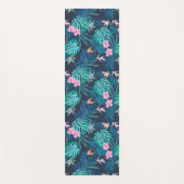 Blue Tropical Flower Garden Pattern Yogamat (Voorkant)