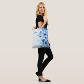 Blue Tropical Hawaiian Flowered Custom Moederdag Tote Bag (Op model)