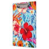 Blue Tropical hibiscus bloemen Bath Mat Klembord (Links)