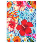 Blue Tropical hibiscus bloemen Bath Mat Klembord (Achterkant)