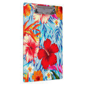 Blue Tropical hibiscus bloemen Bath Mat Klembord (Rechts)