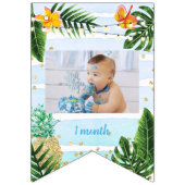 Blue Tropical Monthly Photo Bunting Flags Vlaggetjes (Tweede vlag)