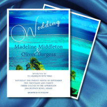 Blue Tropical Ocean Destination Wedding