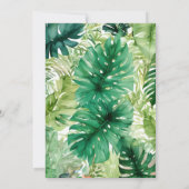 Blue Tropical Oerwoud Carriage voor Boys Baby show Kaart (Achterkant)