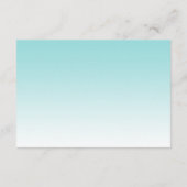 Blue Tropical Palm Tree Beach Weddenschap Informatiekaartje (Achterkant)