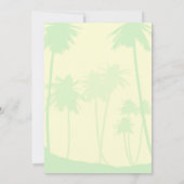 Blue Tropical Palm Tree Wedding Kaart (Achterkant)