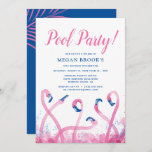 Blue Tropical Pink Flamingo 18th Pool Birthday Kaart<br><div class="desc">Moderne, blauwe en roze flamingo verjaardagsuitnodigingen u voor uw poolfeest kunt personaliseren! Dit leuke ontwerp kenmerkt een kikkerende kuil van wilde roze flamingos in roze en koninklijke blauwe waterverven. Het vieren van zoete 16, een andere leeftijd, of het gooien van een poolfeest "enkel omdat"? Deze 18e verjaardagsuitnodigingen kunnen zowel op...</div>