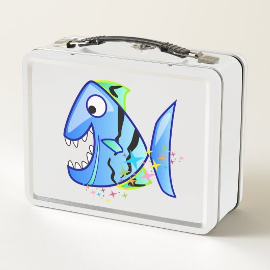 Blue Tropical Piranha met sterren (Achterkant)