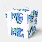 Blue Tropical Piranha met sterren Bedankdoosjes (Achterkant)