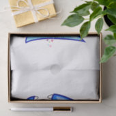 Blue Tropical Piranha met sterren Tissuepapier (Geschenk)