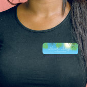 Blue Tropical Summer Sky Modern Script Custom Naamplaatje