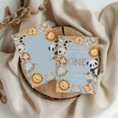 Blue Tropical Wild One Oerwoud Safari Animals Kaart