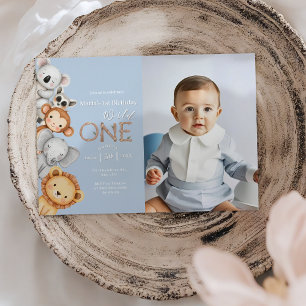 Blue Tropical Wild One Oerwoud Safari Animals Kaart