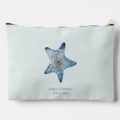 Blue Tropical Zee Bruiloft Moeder van de bruidegom Etui (Achterkant)