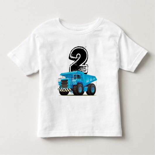 Blue Truck 2nd Birthday Kinder Shirts (Voorkant)
