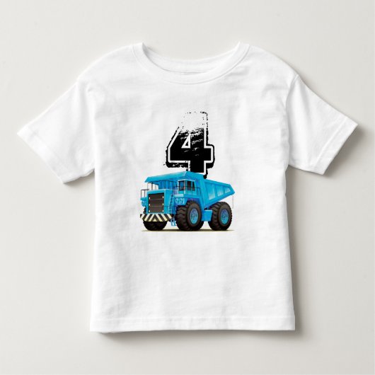 Blue Truck 4e verjaardag Kinder Shirts (Voorkant)