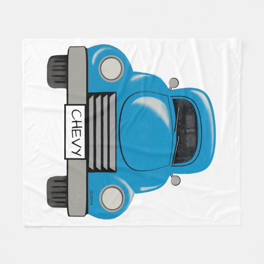  Blue Truck - Aangepaste tas Fleece Deken (Voorkant (Horizontaal))