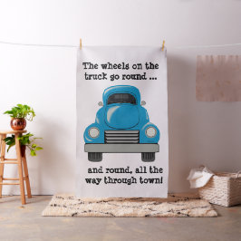 Blue Truck Art - Aangepaste fabric Stof