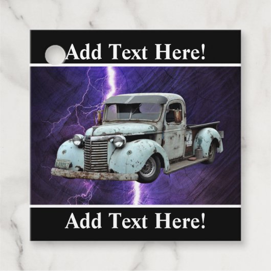 Blue Truck Bedankjes Labels (Voorkant)