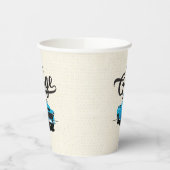Blue  Truck Birthday Custom Paper Cups Papieren Bekers (Links)
