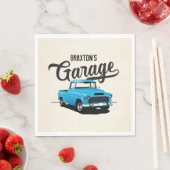 Blue  Truck Birthday Custom Paper Napkins Servet (Insitu)
