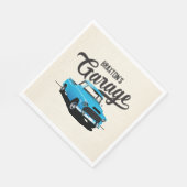 Blue  Truck Birthday Custom Paper Napkins Servet (Hoek)