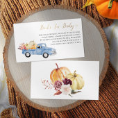 Blue Truck Boeken voor Baby Herfst Baby shower Informatiekaartje