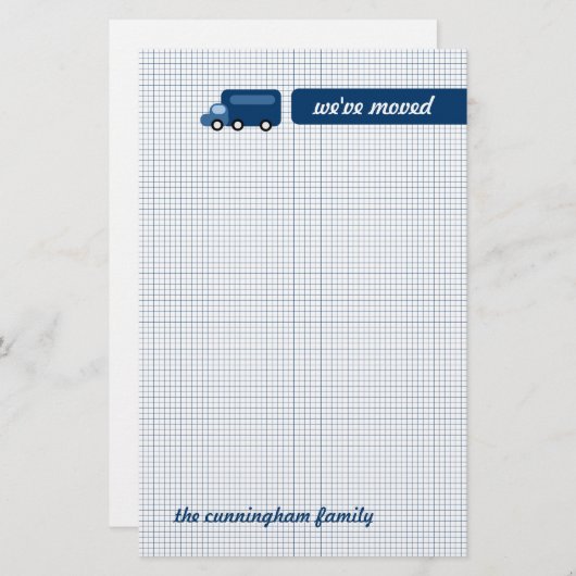 Blue Truck Briefpapier (Voorkant / Achterkant)