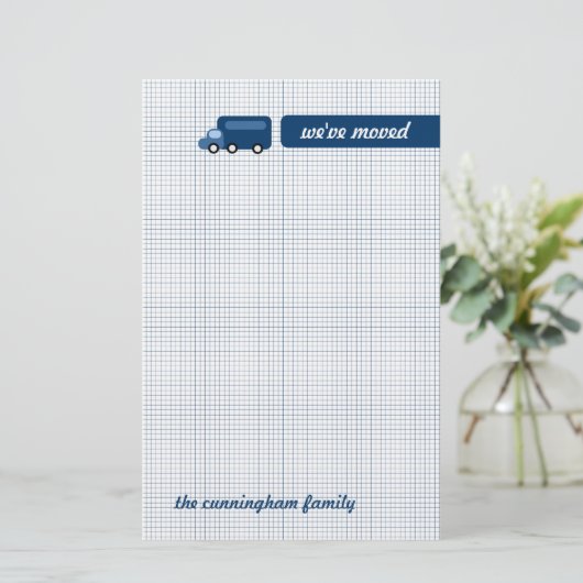 Blue Truck Briefpapier (Staand voorkant)