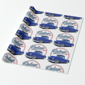  Blue Truck Cadeaupapier (Uitgerold)