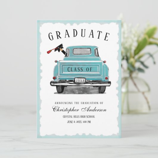  Blue Truck Class van 2025 Afstuderen Aankondiging (Staand voorkant)