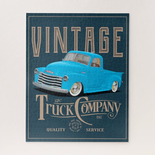 Blue Truck & Company Vintage Legpuzzel (Verticaal)