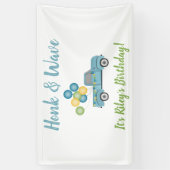 Blue Truck Drive by Birthday Party Honk Spandoek (Verticaal)