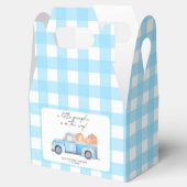 Blue Truck Een beetje pompoen Herfst Baby shower Bedankdoosjes (Geopend)