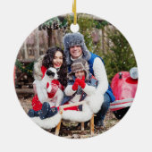 Blue Truck | Eerste Kerstdag Nieuw startpunt Keramisch Ornament (Achterkant)