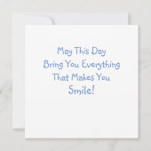 Blue Truck en Barn Birthday Flat Card Kaart (Achterkant)