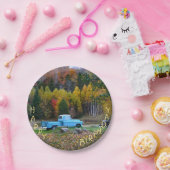  Blue Truck Happy Birthday Papieren Bordje (Feest)