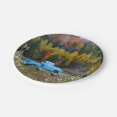  Blue Truck Happy Birthday Papieren Bordje (Gekanteld)