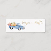  Blue Truck Luier Raffle Baby shower Mini Visitekaartje (Voorkant)
