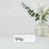  Blue Truck Luier Raffle Baby shower Mini Visitekaartje (Staand voorkant)