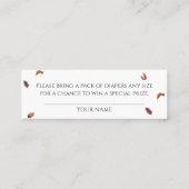  Blue Truck Luier Raffle Baby shower Mini Visitekaartje (Achterkant)